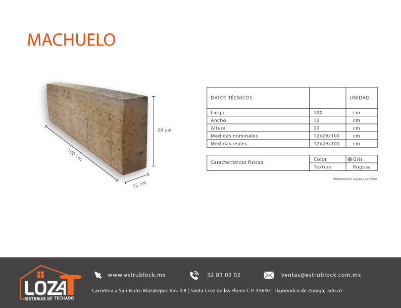 Machuelo 12x30x100 